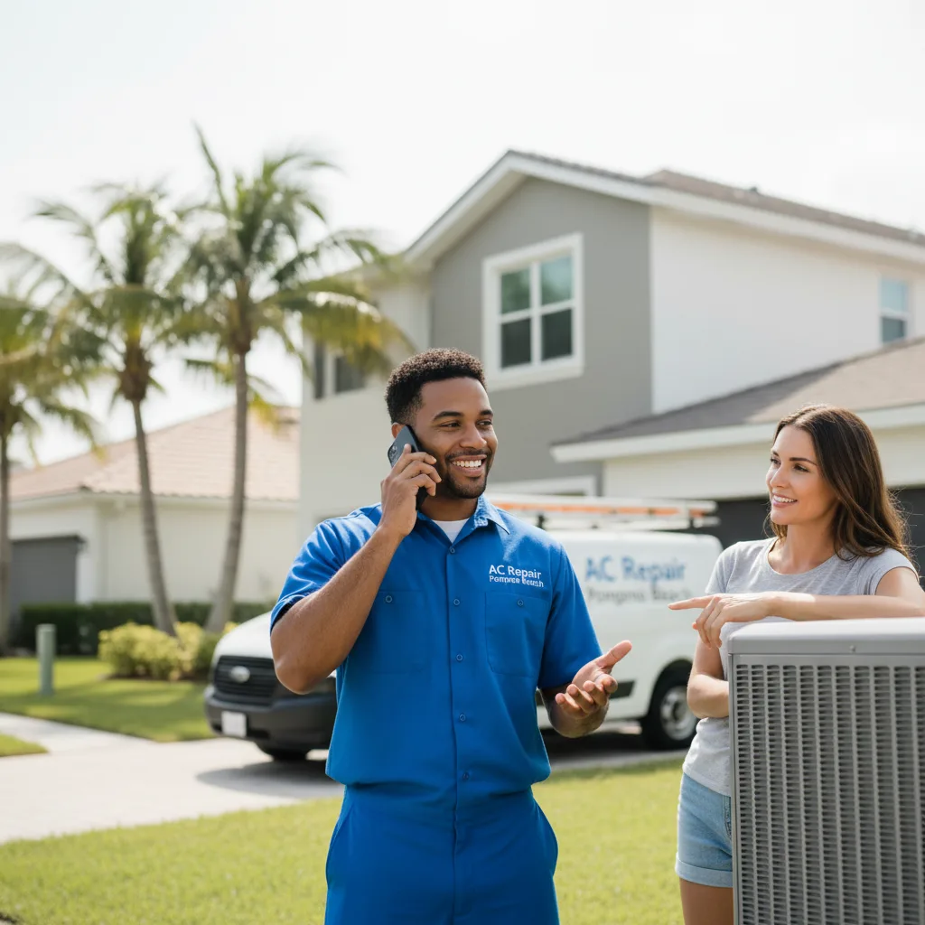 AC Repair Pompano Beach customer support in Street